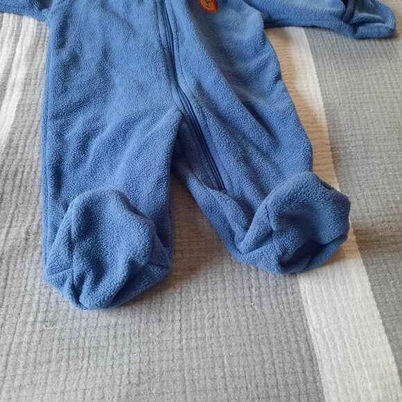 OKIE DOKIE Infant Woolen Coverall Snowsuit with Hoodie - Navy/ Lion, 3-6 months - Picture 6 of 16